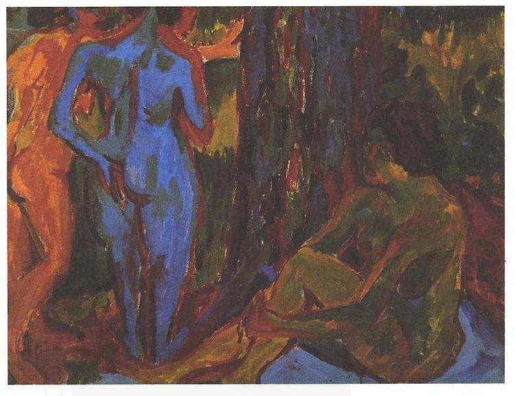 Ernst Ludwig Kirchner Three nudes China oil painting art